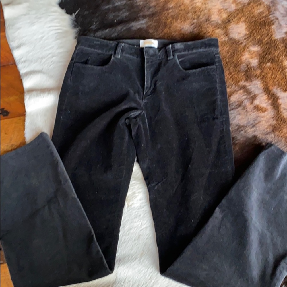Talbots velvet straight leg stretch pants